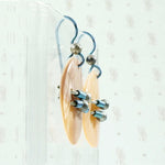 Beachy Boho Shell Earrings with Niobium Wire
