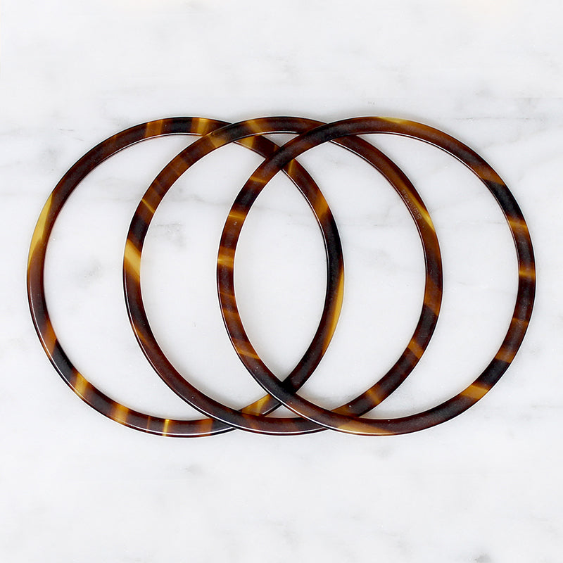 Three French Faux Tortoiseshell Bangles