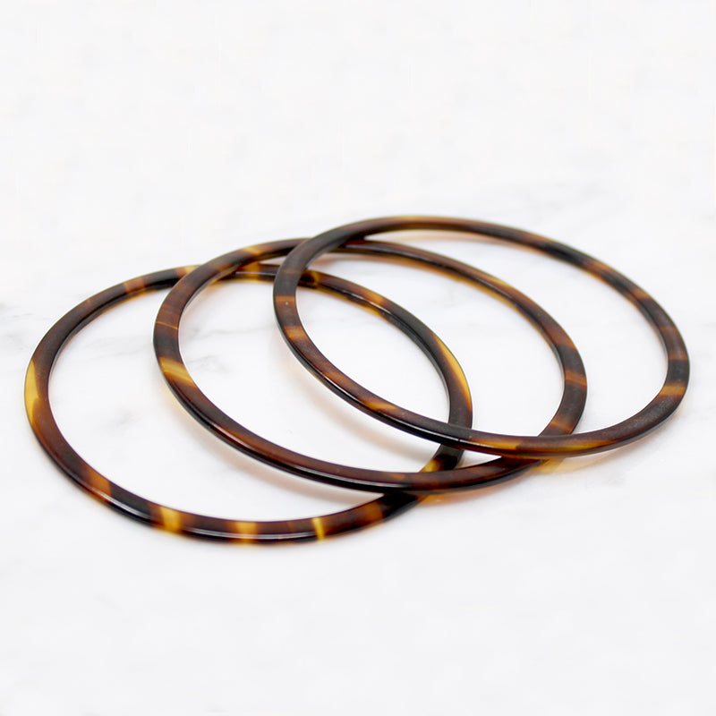 Three French Faux Tortoiseshell Bangles