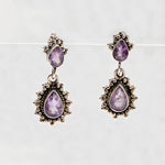 Sparkling Amethyst & Silver Earrings