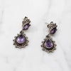 Sparkling Amethyst & Silver Earrings
