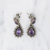 Sparkling Amethyst & Silver Earrings