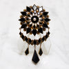 Magnificent Victorian Onyx & Gold Swag Brooch