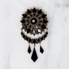 Magnificent Victorian Onyx & Gold Swag Brooch