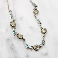 Magical Art Deco Silver & Crystal Necklace