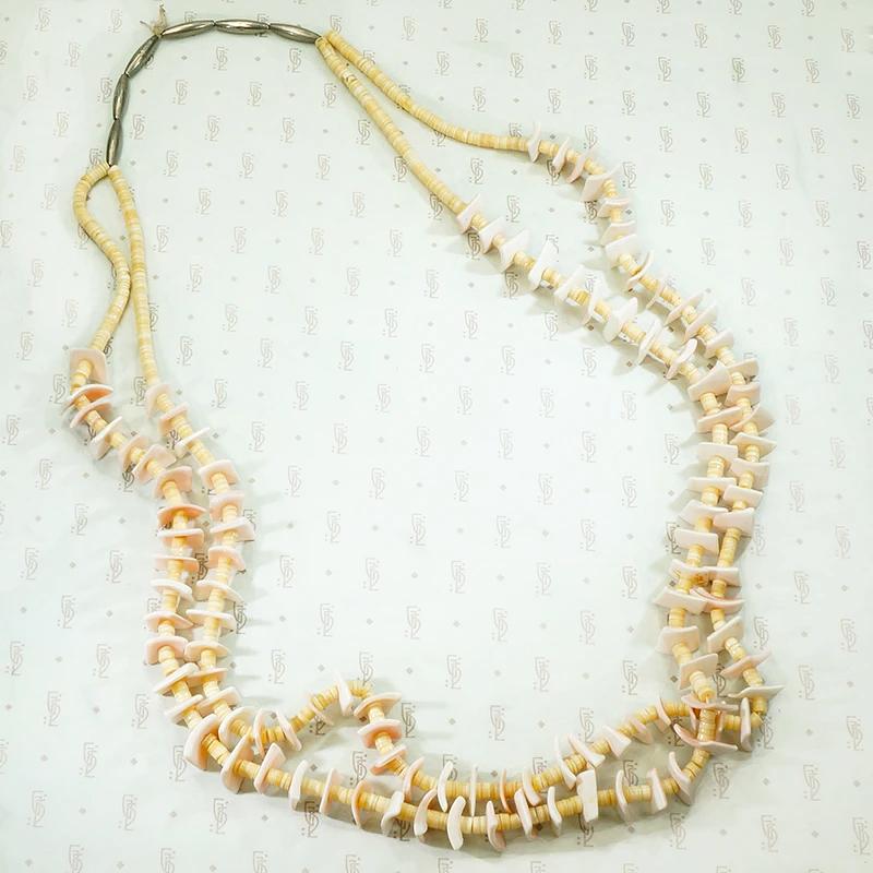 Blushing Pink Shell & Heishi Bead Necklace