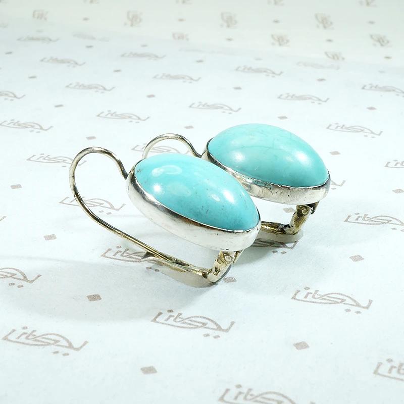 Tranquil Turquoise Earbobs in Sterling Silver