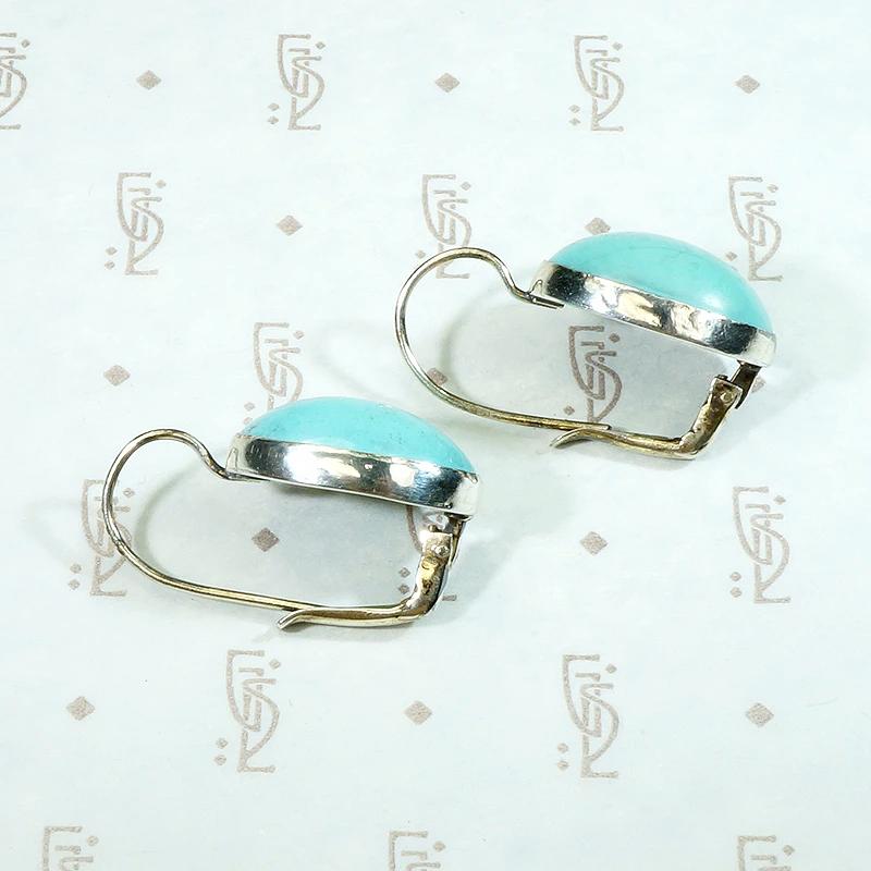 Tranquil Turquoise Earbobs in Sterling Silver