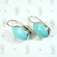Tranquil Turquoise Earbobs in Sterling Silver