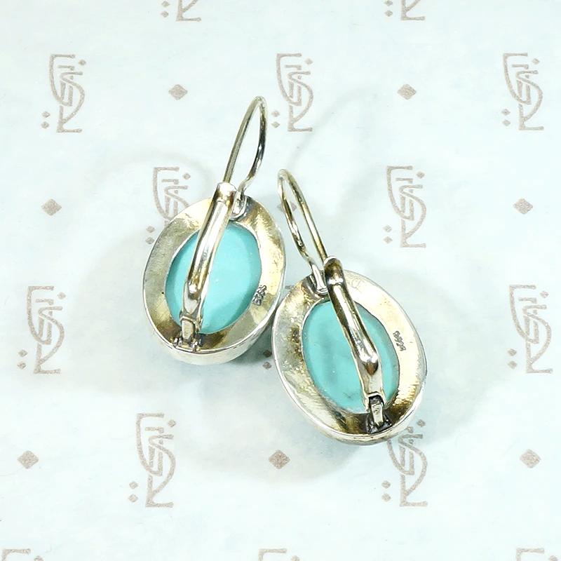 Tranquil Turquoise Earbobs in Sterling Silver