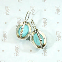 Tranquil Turquoise Earbobs in Sterling Silver