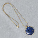 Moody Midnight Blue Lapis Pendant