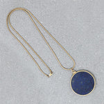 Moody Midnight Blue Lapis Pendant