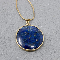 Moody Midnight Blue Lapis Pendant