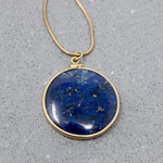 Moody Midnight Blue Lapis Pendant