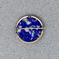 Sweet Little Sodalite Brooch in Gold Bezel