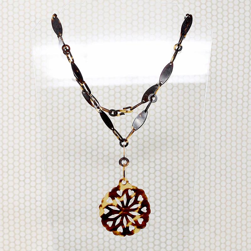 Unusual Antique Carved Organic Necklace