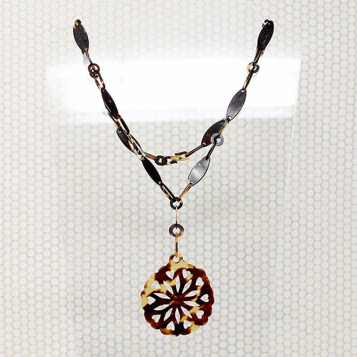 Unusual Antique Carved Organic Necklace