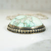 Incredible Turquoise in Silver Necklace Signed Skaggs