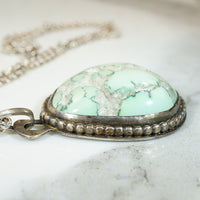 Incredible Turquoise in Silver Necklace Signed Skaggs