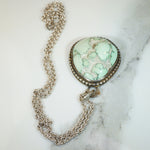 Incredible Turquoise in Silver Necklace Signed Skaggs