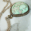 Incredible Turquoise in Silver Necklace Signed Skaggs