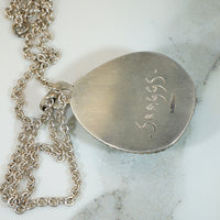 Incredible Turquoise in Silver Necklace Signed Skaggs