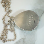Incredible Turquoise in Silver Necklace Signed Skaggs