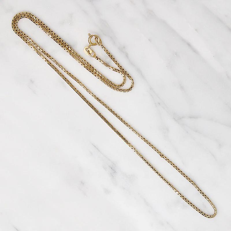 Supple Italian 14k Gold Box Chain
