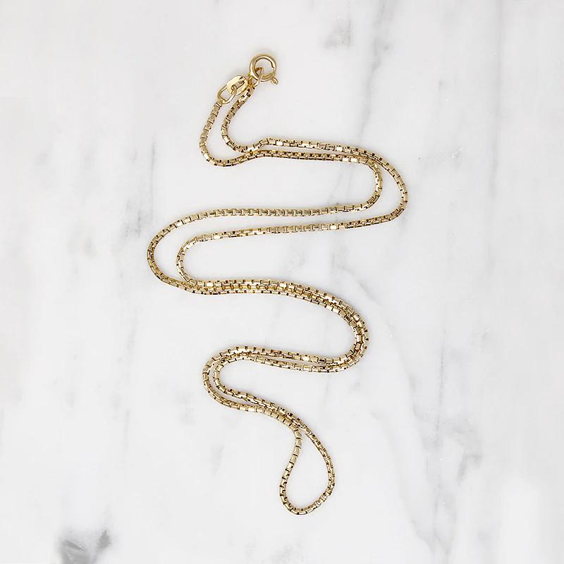 Supple Italian 14k Gold Box Chain