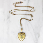 Romantic Engraved Gold Filled Heart Locket