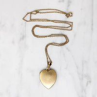 Romantic Engraved Gold Filled Heart Locket