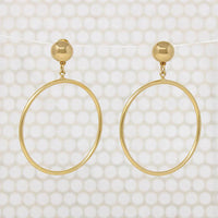 Fun Gold Tone Costume Hoops Signed Monet