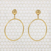 Fun Gold Tone Costume Hoops Signed Monet