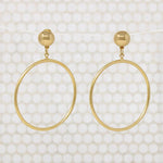 Fun Gold Tone Costume Hoops Signed Monet
