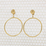 Fun Gold Tone Costume Hoops Signed Monet
