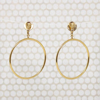 Fun Gold Tone Costume Hoops Signed Monet