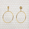Fun Gold Tone Costume Hoops Signed Monet