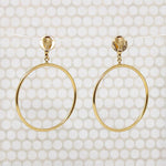 Fun Gold Tone Costume Hoops Signed Monet