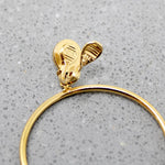Fun Gold Tone Costume Hoops Signed Monet