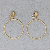 Fun Gold Tone Costume Hoops Signed Monet