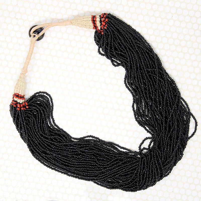 Luxuriant Many Strand Seed Bead Necklace
