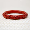 Double Dragon Scarlet Cinnabar Bangle