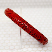 Double Dragon Scarlet Cinnabar Bangle