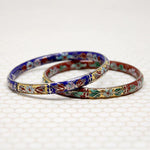 Exquisite Pair of Cloisonné Enameled Bangles