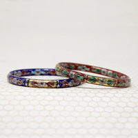 Exquisite Pair of Cloisonné Enameled Bangles