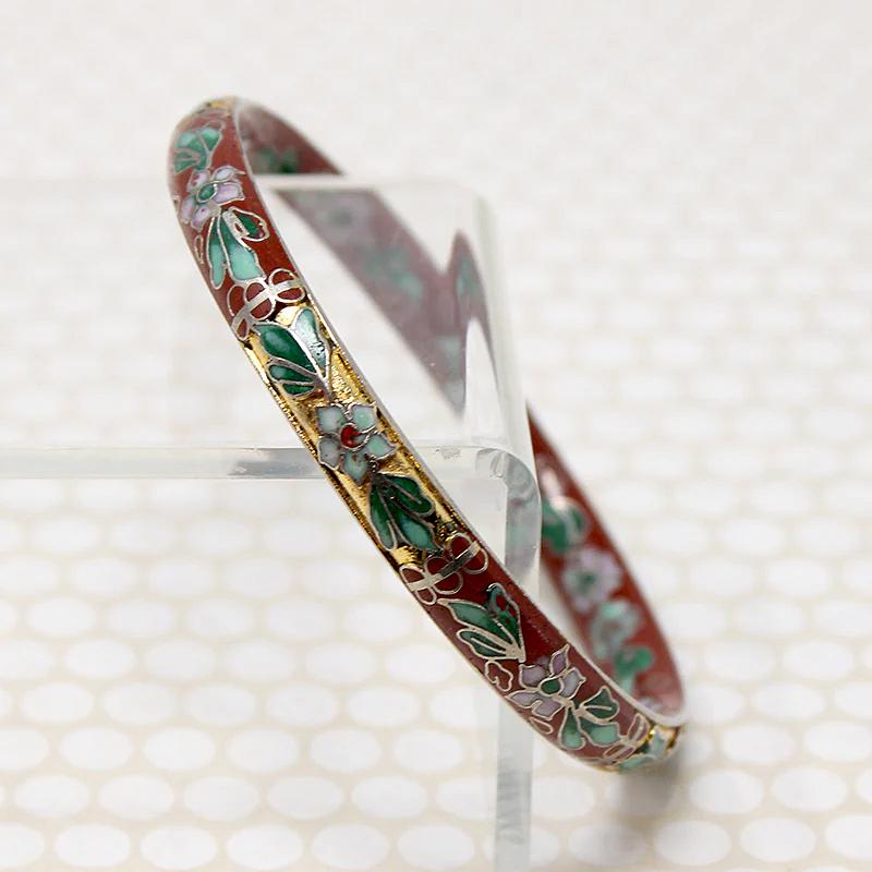 Exquisite Pair of Cloisonné Enameled Bangles