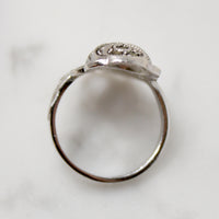 Romantic Marcasite Spangled Rose Ring