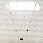 Harlequin Gemstones on Gold Figaro Chain