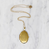 Golden Vintage Oval Locket by Monet